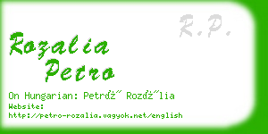 rozalia petro business card